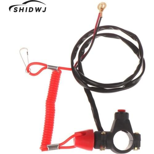 ATV Motorcycle Boat Tether Lanyard Emergency Kill Stop Engine Switch Push Button Interruptor De Parada Del Motor De Matar