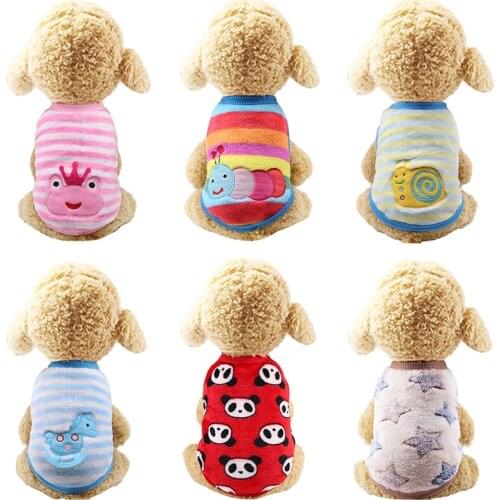 Cartoon Dog Clothes for Dog Vest Shirt Warm Winter Dog Coat Jacket Puppy Cat Clothing for Dogs Hoodie Outfit Chihuahua Yorkshire