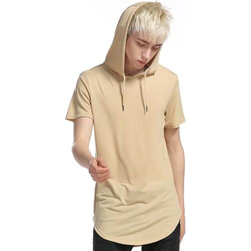 Mens T-shirt 2019 Summer Fashion Hooded T-Shirt Short Sleeve Mens T-Shirt Mens Exquisite Thin Mens T-Shirt