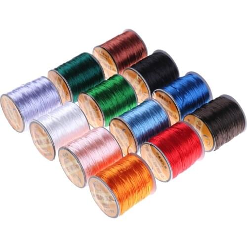 75m long 1mm Soft Satin Nylon Cord Solid Rope For Jewelry Making Non-Toxic And Tasteless MultiColor DIY Accessories