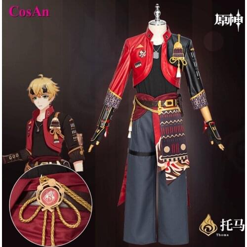 New Game Genshin Impact Tohma Cosplay Costume Male Full Set Fashion Battle Uniforms Activity Party Role Play Clothing XS-XXL