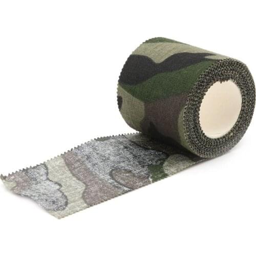 2021 New Self-adhesive Non-woven Camouflage Cohesive Camping Hunting Camo Stealth Tape 5M