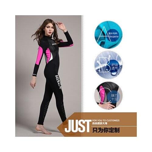 New Women Diving Suits Long Sleeves Female Wetsuits Snorkelling Rash Guards Surfing Bodysuits Swimming Water Gears