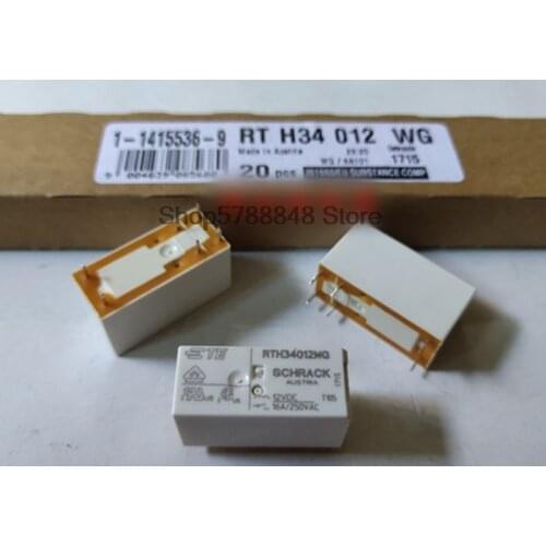 New import original 5PCS/LOT RTH34012WG RTH34012WG-12VDC 34012WG RTH34012 1-1415536-9 RT H34 012 WG 12VDC 6PIN