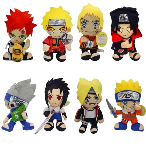 New Cute Anime Uzumaki Sasuke Itachi Kakashi Gaara Plush Kids Stuffed Toys For Children Christmas Gifts