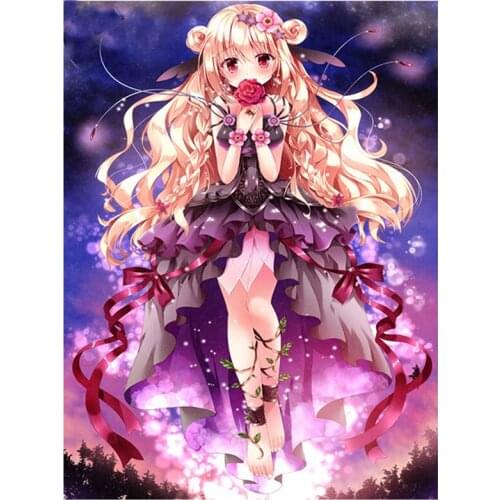 New Product 5D DIY Full Round/Square Diamond Painting Cartoon Girl 3D Embroidery Cross Stitch Rhinestone Mosaic Home Decor YC293