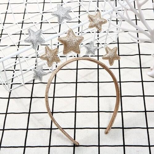 2020 Silver Gold Star Headband Party Decor Happy New Year Hairhoop Headdress Party Kid Decoration Hair Accessories