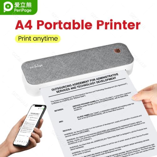 A4 Portable Thermal Printer Bluetooth Printer Android iOS Computer Printer Test Paper Document Photo Printer