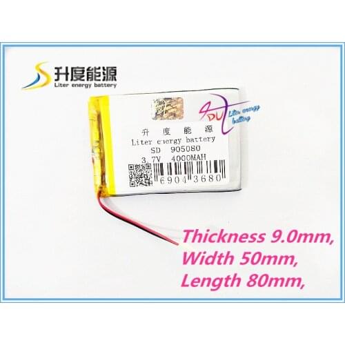 Size 905080 3.7V 4000mah Lithium tablet battery with Protection Board For PDA Tablet PCs Digital Products Fr