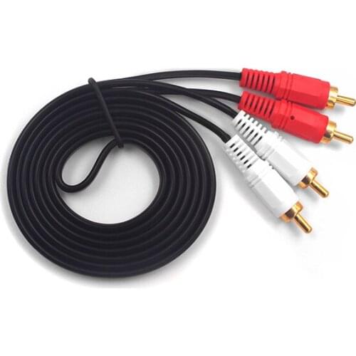 RCA Cable 2RCA to 2 RCA Male to Male Audio Cable Gold-Plated RCA Audio Cable 1m for Home Theater DVD TV Amplifier CD Soundbox