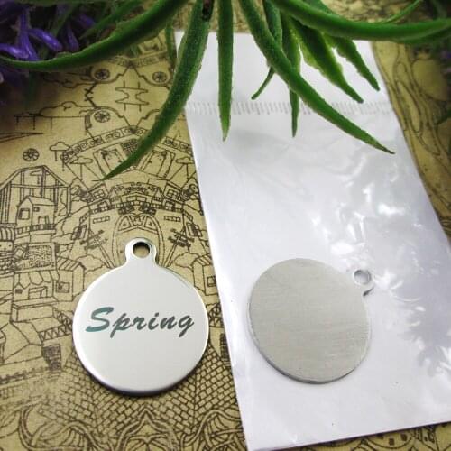 20pcs--"Spring"stainless steel charms 5 styles for choosing DIY Charms for necklace bracelets