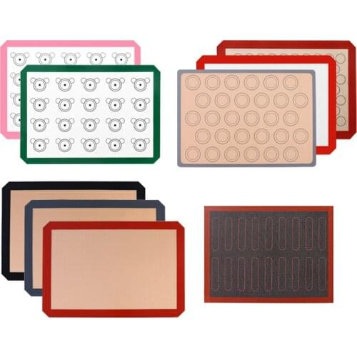 Silicone Macaron Baking Mat - Non Stick Silicon Liner for Bake Pans & Rolling - Macaroon/Pastry/Cookie Making-Professional
