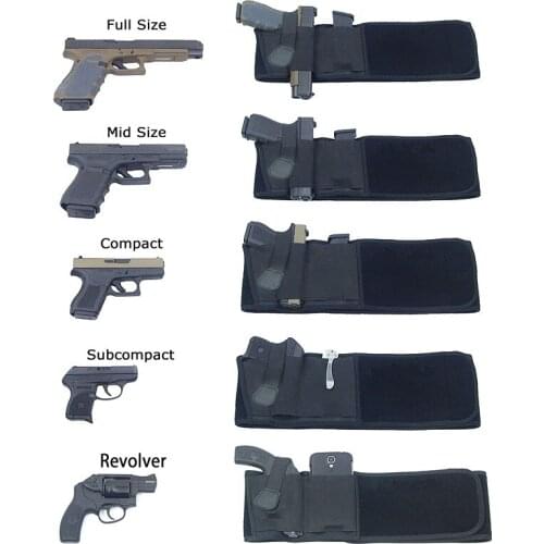 Tactical Belly Band Concealed Gun Holster Glock Hand Gun Universal Invisible Elastic Pistol hidden Girdle Police Waist Belt