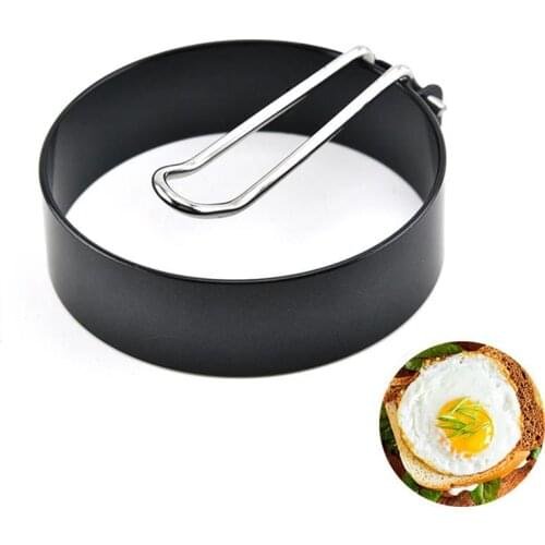 1 PCS Egg Ring Iron Non-stick Ergonomic Handle Egg Mold Cooking Ring Pancake Ring