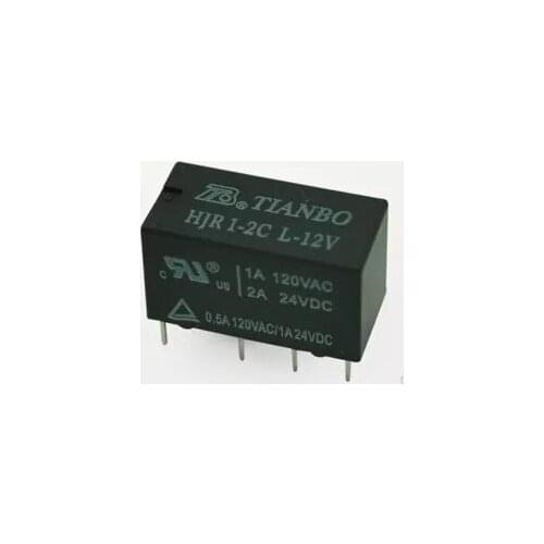 10PCS/LOT HJR1-2C-L-12V HJR1-2C-L-12VDC HJR 1-2C-L-12V HJR1-2C L-12V 12VDC DC12V 12V 2A TIANBO DIP8
