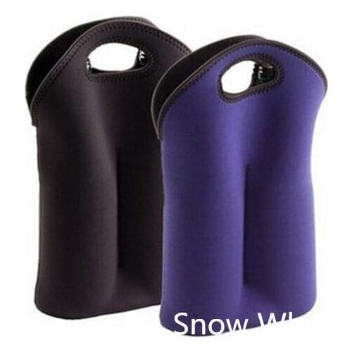 100pcs /lot Double Wine Bottle Cooler Bag WITH Customized Your LOGO Printing Cooler Bags For 750ml Wine Bottle