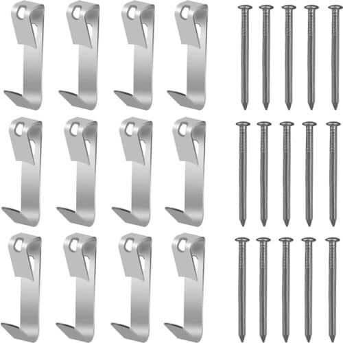 100Pcs Picture Hangers 30Lbs,Photo Frame Hooks with Nails, Picture Hanging Kit for Canvas, Clock, House Decoration