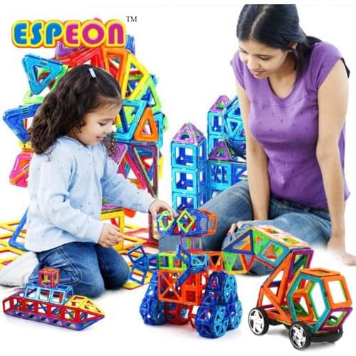 107 PCs Big Size Magnetic Designer Building Blocks Model & Building Toys Brick Enlighten Bricks Magnetic Toys for Children