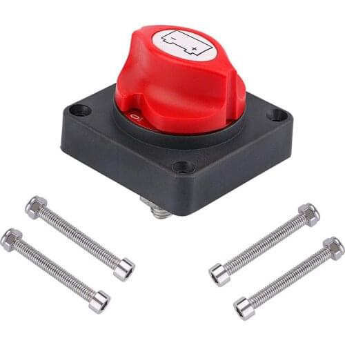 12V/24V Waterproof Battery Isolator Master Switch Heavy Duty Battery Disconnect Power Cut Off Switch for Boat Car RV Vehicle