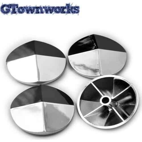 4pcs 56mm Car Wheel Center Hub Caps Conical Chrome Silver ABS Car Styling Dustproof