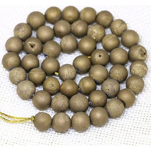 8 colors electroplate natural carnelian onyx crystal drusy smile round loose beads 6mm high quality diy jewelry 15inch B1632