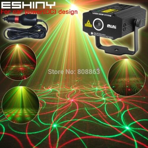 ESHINY Car DC 12V used plug R&G whirlwind laser Projector 4 patterns Light field outdoor garden hillside Park Party Show CR2D4