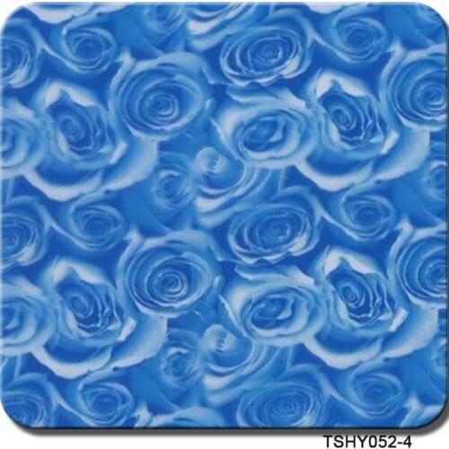 Free shipping 5 square meter HOT flower blue rose water transfer printing film width 50cm 052-4 transfer printing film