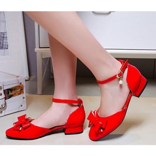 Big Size 11 12 13 14 15 16 17 ladies high heels women shoes woman pumps Rough heel Shallow mouth Package toes Roman style