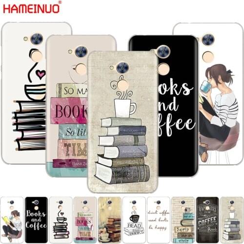 HAMEINUO Books And Coffee Inverted Mck Print Cover phone Case for Huawei Honor 10 V10 4A 5A 6A 7A 6C 6X 7X 8 9 LITE