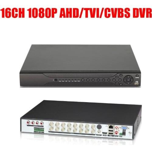 Free Shipping 16CH 1080P AHD TVI CVBS HVR SDVR NVR Max Support 2x 6T HDD H.264 Standalone CCTV DVR Digital Video Recorder