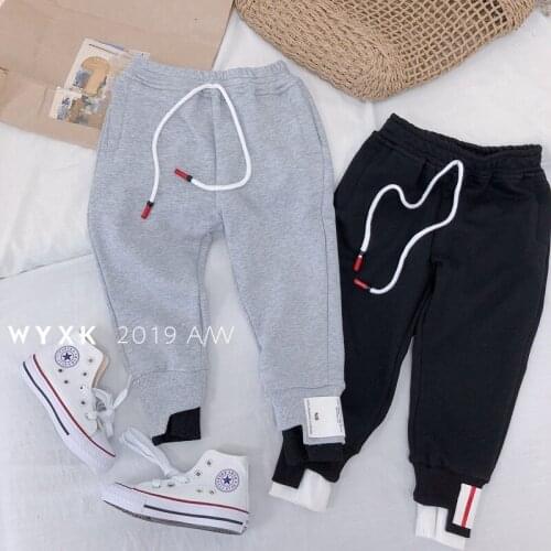 2 3 4 5 6 7 Years Toddler Boy Pants Autumn Casual Trousers for Boys Cotton Drawstring Children Sweatpants Baby Harem Pants 2019