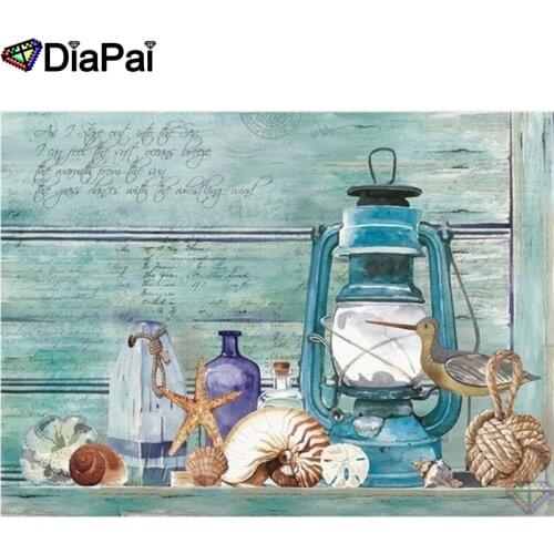 DIAPAI Diamond Painting 5D DIY 100% Full Square/Round Drill "Light shell scenery"Diamond Embroidery Cross Stitch 3D Decor A22024