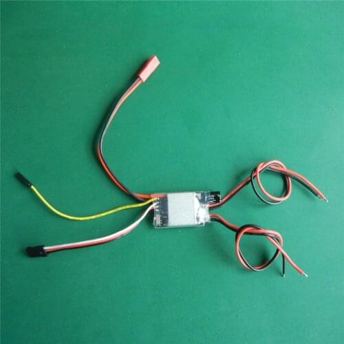 For RC Speedboats Mini Airplane Model 2-4S 2CH Single-way Brushed ESC 12AX2 Unidirectional ESC Differential Speed Controller