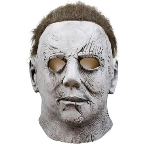 Movie Halloween Horror Michael Myers Mask Carnival Cosplay Adult Latex Full Face Helmet Halloween Party Scary Props 06