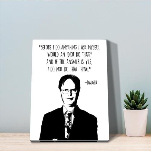Canvas Dwight Schrute Poster Inspirational Quotes Wall Art Print Painting Wall Pictures Living Room Decor Framed