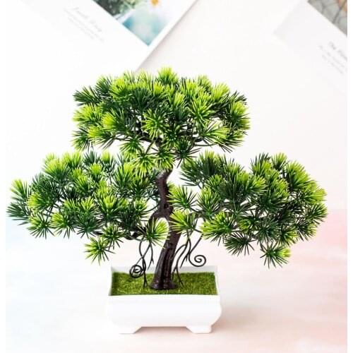 1Pc Artificial Pine Tree Miniascape Wedding Party Home Office Table Bonsai Decor