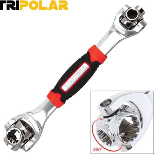 New 48 in 1 Tiger Wrench Wrench Tools Socket Works with Spline Bolts Torx 360 Degree 6-Point Hexagons Socket Car Repair Tools