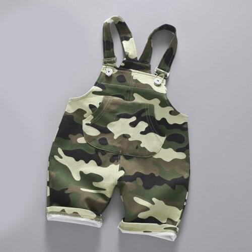 Baby Boy Girl Overalls Casual Summer Baby Boys Girls Roupas Camouflage Infants Kids Children Cotton Overalls Shorts Pantalones