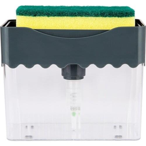 Press Soap Box Detergent Dispenser Sponge Press Automatic Outlet Box Wash Kitchen Soap Liquid Soap Dispenser
