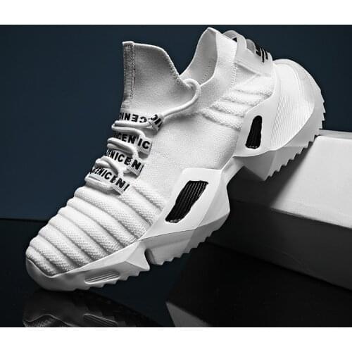 Men Shoes Summer Sock Men Sports Breathable Lace Up Sneakers Fashion Casual No-slip Men Vulcanized Shoes Driving Zapatos Hombre