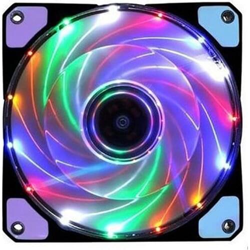 Fan Heatsink Cooler 120mm PC Computer 16dB Ultra Silent 33 LEDs Case Cooling Anti-Vibration Rubber 12CM Fan Laptop Accessories