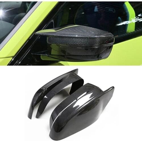 LHD RHD 2pcs Auto Car Real Carbon Fiber Rear View Side Mirror Cover Trim For BMW M3 M4 G80 G82 G83