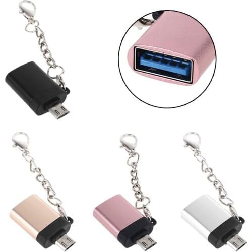 YYDS Metal Micro USB Male to USB 3.0 Female OTG Adapter Converter With Chain for Cellphone Smart Phones Tablet U Disk Keyboard