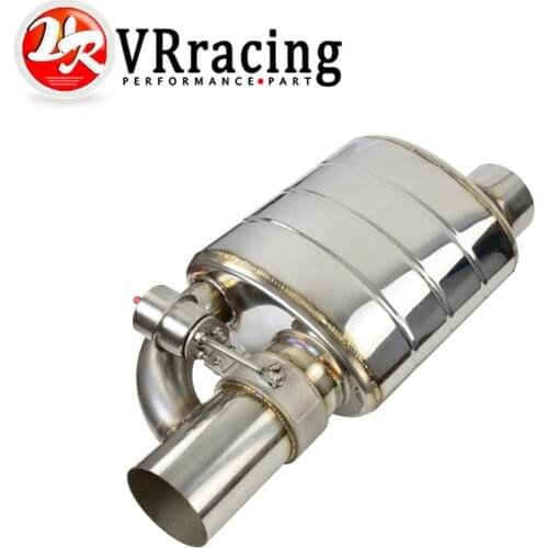 Stainless Steel 3.5" Slant Outlet Tip Inlet Weld On Single Exhaust Muffler with different sounds/Dump Valve Exhaust Cutout