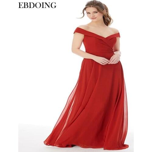 Newest Bridesmaid Dresses A-line Sweetheart Neckline Robe De Soire Floor-length Off The Shoulder Wedding Party Dress