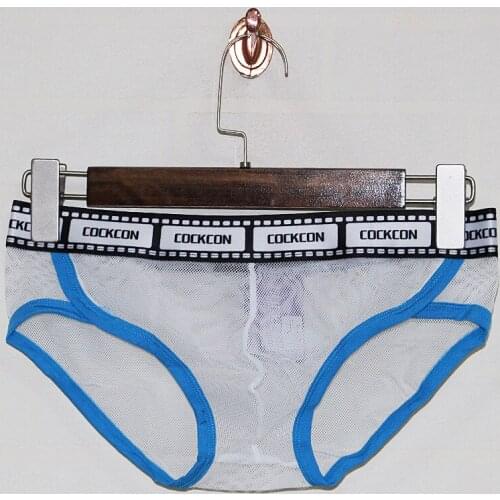 New mens underwear transparent breathable sexy mesh briefs low waist see through man panties underpant gay