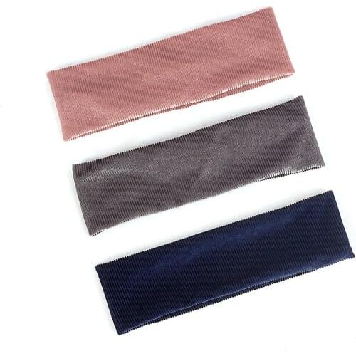 Charm Wood Fashion Winter Autumn Women Men Headband Unisex Solid Ribbed Hair Band Female Hair Accessories for Yoga Sports