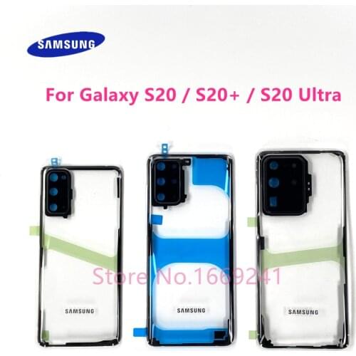 Transparent Back Glass For Samsung Galaxy S20 G980 S20 Plus G985 S20 Ultra G988 Battery Cover Rear Door Case Housing Perspective