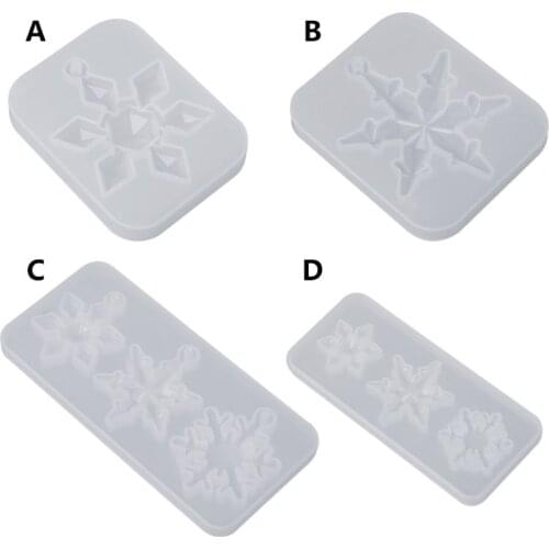 Silicone Mold Mirror DIY Snowflake Handmade Crafts Epoxy Resin Gifts Molds Silica Jewelry Making Pendant Crystal