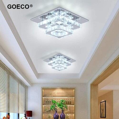 Modern Crystal LED Ceiling Lights Lamp For Living Room Bedroom Dining Room Chandelier Lighting Fixture Stainless-Steel 36W 220V